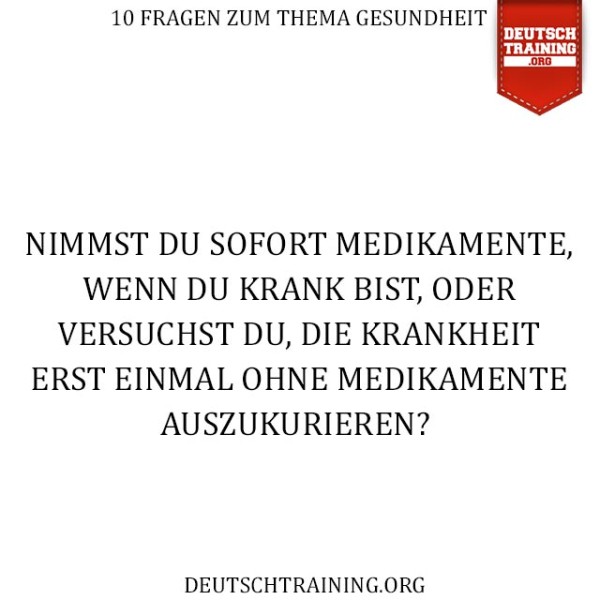 Wortschatz Gesundes Leben | Online Deutsch lernen | DaF